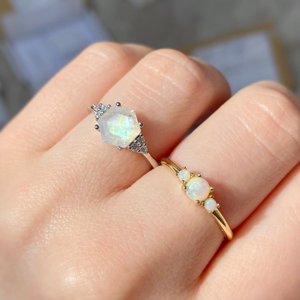 
                  
                    Load image into Gallery viewer, Estelle Tri Opal Ring
                  
                