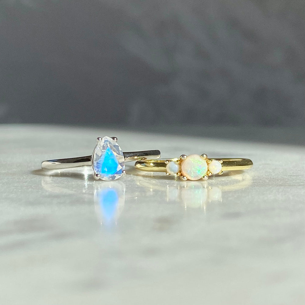 
                  
                    Load image into Gallery viewer, Tabitha Pear Moonstone Ring
                  
                